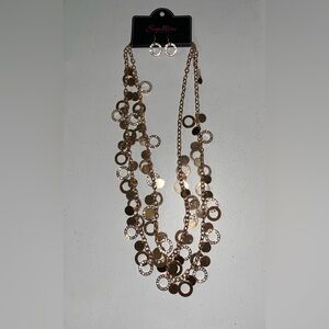 NWT Paparazzi Zi Signature Collection Charm Necklace & Earring Set